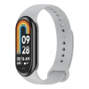 Xiaomi Mi Band 8 ile Birebir Uyumlu Kolay Takılıp Çıkarılabilen Renkli Esnek Gri Silikon Kordon