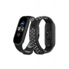 Xiaomi Mi Band 5 Mi Band 6 ile Birebir Tam Uyumlu Delikli Model Çift Renk Spor Esnek Silikon Kordon