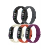 Xiaomi Mi Band 3 ve Mi Band 4 ile Birebir Tam Uyumlu Hasır Örgü Naylon Renkli Esnek Kordon Kayış
