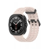 Samsung Galaxy Watch 7 Ultra ile Birebir Uyumlu Delikli Esnek Renkli Değiştirilebilir Silikon Kordon