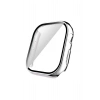 Apple Watch 10  Uyumlu 42mm Sert PC Kasa Electroplatink Çerçeveli Darbe Emici Ekran Koruyucu Gard