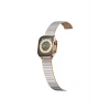 Apple Watch 41/40/38Mm Series 10/11(42MM)/9/8/7/SE1-2-3/6 Uyumlu Çift Renk İşlemeli Metal Lüx Kordon