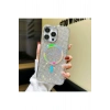 Apple iPhone 16 PRO MAX ile Uyumlu Magsafe Özellikli Renk Geçişli Parlak  Taşlı Kılıf