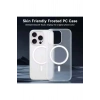 iPhone 16 Pro ile Uyumlu Minimalist Tasarım Mat Buzlu Soft Slim MagSafe Özellikli PC Kılıf