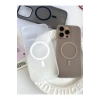 iPhone 15 Pro ile Uyumlu Minimalist Tasarım Mat Buzlu Soft Slim MagSafe Özellikli PC Kılıf