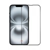 Apple iPhone 16e ile Uyumlu Tam Kaplayan Siyah Çerçeveli Temperli Cam Ekran Koruyucu