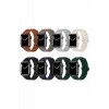 Apple Watch 7/8/SE/SE2/SE3/9/10/11 42/44/45/46/49mm Uyum Askeri Desen Mıknatıslı Silikon Kordon