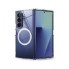 Samsung Galaxy Z FOLD 7 ile Uyumlu Kablosuz Şarj Magsafe Özellikli Şeffaf Silikon Kılıf