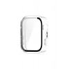 Huawei Watch Fit 4 Uyumlu Şeffaf PC Kasa Ve Ekran Koruyucu Siyah Çizgili Full Cover Case