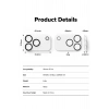 iPhone 17 Pro ile Uyumlu Kristal Netlik 9H Kırılma Karşıtı Cam Kamera Ünitesi ve Lens Koruyucu
