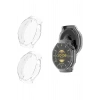 2 Adet Huawei Watch GT 6 Pro 46mm Uyumlu Şeffaf Silikon Kasa Koruyucu TPU Esnek Yumuşak Koruyucu