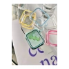 Appl Watch SE 3 44mm Uyumlu Şeffaf Neon Kasa ve Ekran Koruyucu Fosforlu Sert PC Kasa