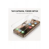iPhone 13 / 13 PRO / 14 / 16E / 17E ile Uyumlu 500C Temperli Kırılmaz Cam Ekran Koruyucu HD Şeffaf Tam Kaplayan Siyah Çerçevesiz Cam