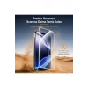 iPhone 15 / 14 PRO / 16 ile Uyumlu 500C Temperli Kırılmaz Cam Ekran Koruyucu HD Şeffaf Tam Kaplayan Siyah Çerçevesiz Cam