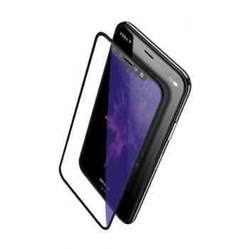 Apple iPhone X Ekran Koruyucu Ön Cam Full Kaplama Siyah