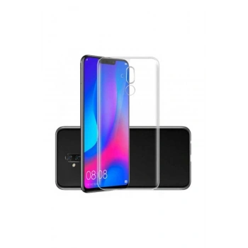 Mate 20 Lite Toz Koruma Tıpalı Ultra Ince Şeffaf Silikon Kılıf
