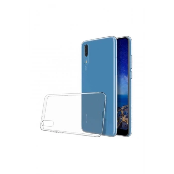 P20 Toz Koruma Tıpalı Ultra İnce Şeffaf Silikon Kılıf