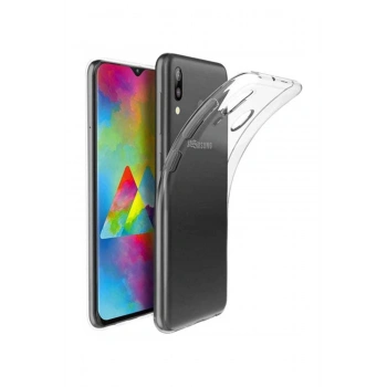 Galaxy A40 Toz Koruma Tıpalı Ultra İnce Şeffaf Silikon Kılıf