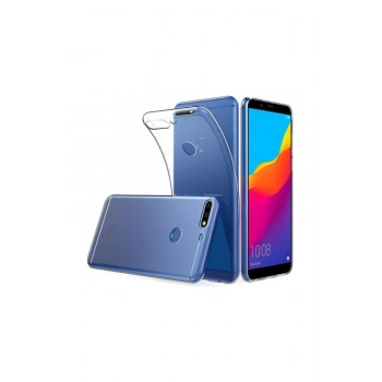 Y7 2018 Toz Koruma Tıpalı Ultra İnce Şeffaf Silikon Kılıf
