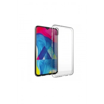 Galaxy A10 Toz Koruma Tıpalı Ultra İnce Şeffaf Silikon Kılıf