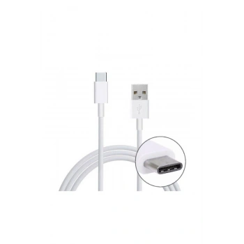 Type-c Uyumlu Usb Kablo Beyaz 1 Adet