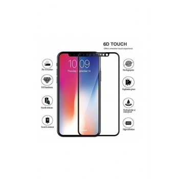 Apple Iphone X 6d Tam Kaplayan Kavisli Cam Ekran Koruyucu