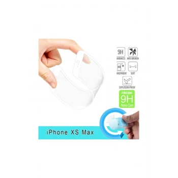 Apple Iphone Xs Max 6.5 Fiber Nano Ekran Koruyucu Beyaz
