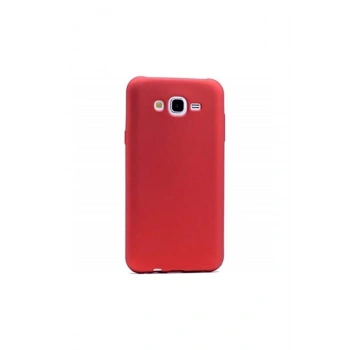 Galaxy J7 Core Kılıf Tam Renk Esnek Slim Silikon Kapak Kırmızı