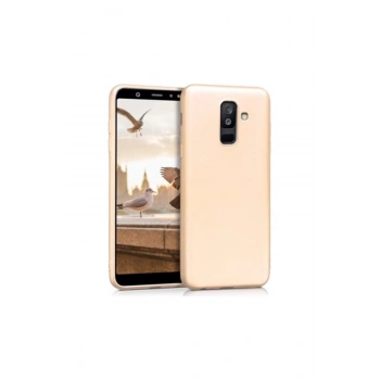 Galaxy J8 Kılıf Ultra Slim Yumuşak Premier Silikon Gold