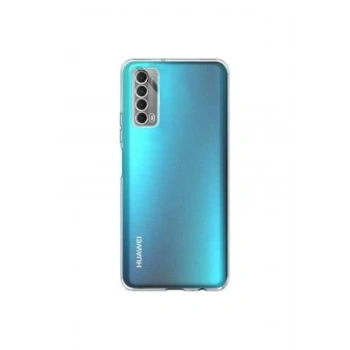 Huawei P Smart 2021 Şeffaf Kamera Korumalı Süper Silikon Kılıf