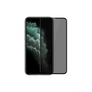 Apple Iphone12 - Iphone 12 Pro Privacy Hayalet 10d Ekran Koruyucu Siyah Cam