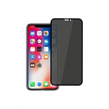 Apple Iphone 12 Pro Max 6.7 Inç Privacy Hayalet 10d Ekran Koruyucu Siyah Cam