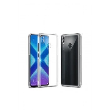 Huawei P Smart 2019 Şeffaf Tıpalı Kamera Korumalı Silikon Kılıf