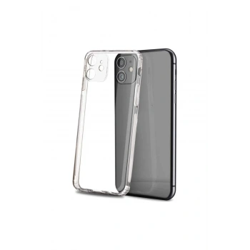 Iphone 12 Mini Uyumlu Şeffaf Kamera Korumalı Silikon Kılıf