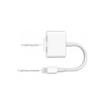 Double Lightning Splitter Aynı Anda Kulaklık Ve Şarj