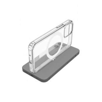 Iphone 12 Pro Max (6,7) Uyumlu Magsafe Mıknatıslı Seri Silikon Kılıf (şeffaf)
