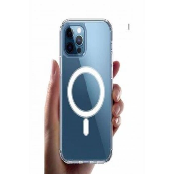 Iphone 11 Pro Max  Uyumlu Magsafe Kablosuz Şarj Destekli Şeffaf Kılıf