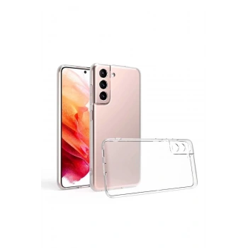 Samsung S21 Plus Şeffaf Kamera Korumalı Şeffaf Silikon Kılıf