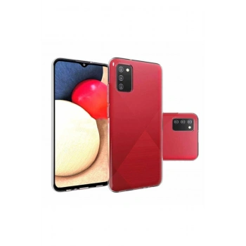 Samsung A02s Uyumlu Tıpalı Kamera Korumalı Şeffaf Silikon Kılıf