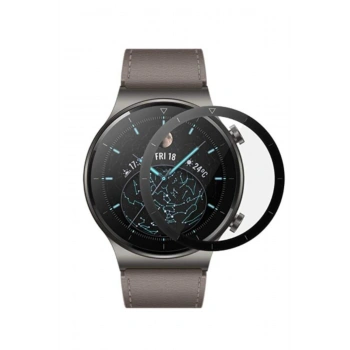Huawei Watch Gt2 Pro 46mm Tam Kaplayan Polymer Nano Full Ekran Koruyucu Siyah