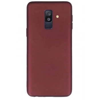 Galaxy A6 Plus 2018 Kılıf Premier Silikon Mürdüm