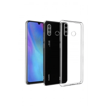 Huawei Mate 20 Lite Şeffaf Tıpalı Kamera Korumalı Silikon Kılıf