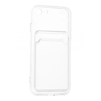 Iphone 7/8 Uyumlu Şeffaf Kamera Korumalı Kartlıklı Kılıf Card Case