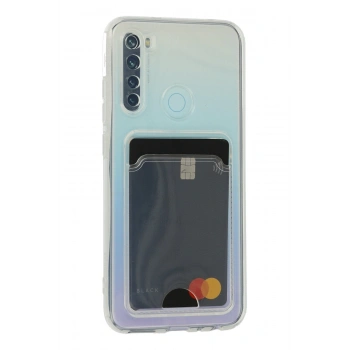 Xiaomi Redmi Note 8 Uyumlu Kamera Korumalı Şeffaf Kartlıklı Card Case
