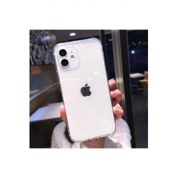 Iphone 7-8 Plus Uyumlu Renkli Şeffaf Silikon 2.0mm Kamera Korumalı Telefon Kılıfı Şeffaf