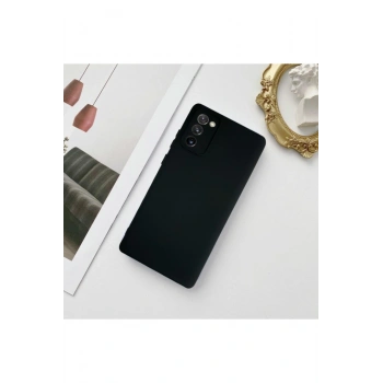 Samsung Galaxy A51 Lansman Likid Silikon Kamera Korumalı Kılıf Siyah
