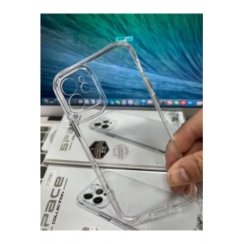 Iphone 13 Pro  Uyumlu Space 2 Şeffaf Kamera Korumalı Cep Telefonu Kılıfı