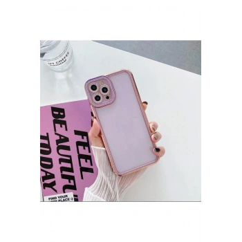 Iphone 11 Ile Uyumlu Kamera Korumalı Kenarları Yaldızlı Rio Kapak/kılıf