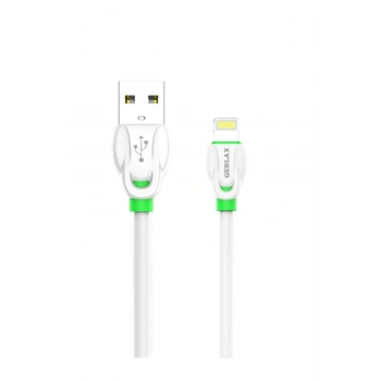 Gd-37 Lightning Iphone Şarj Ve Data Kablosu 3 Amper 1m Beyaz Şarj Kablosu