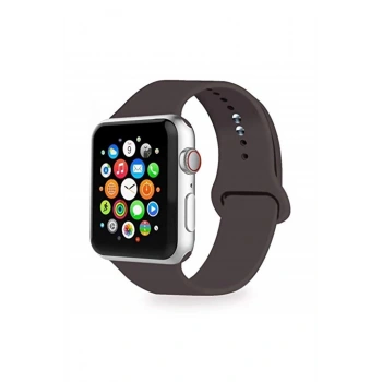 Watch Uyumlu  Kordon Liquid Silikon Kordon Kayış 42 Mm 44 Mm Se 6 5 4 3 2 Seri Uyumlu 7-antrasit